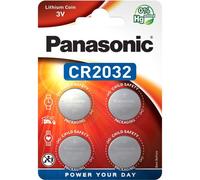4 Piles CR2032 Panasonic Bouton Lithium 3V