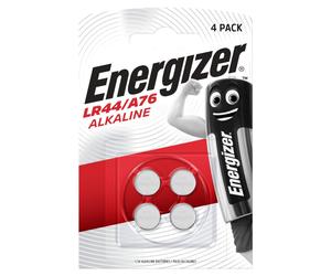 4 Piles LR44 / A76 / V13GA Energizer Alcaline 1,5V