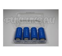4 PILES RECHARGEABLE 16340 CR123A 3.7V 1200mAh Li-ion + BOITE DE RANGEMENT • KDO