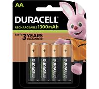 4 Piles Rechargeables AA / HR6 1300mAh Duracell