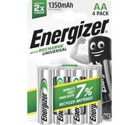 Energizer Piles rechargeables AA (HR6) 1300 mAh Universal – Lot de 4