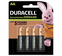 4 Piles Rechargeables AA / HR6 2500mAh Duracell