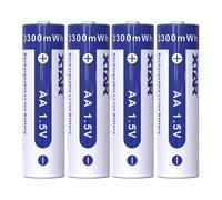 4 Piles Rechargeables AA / HR6 3300mWh 2000mAh Xtar Li-ion 1.5V
