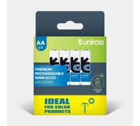 4 Piles Rechargeables AA / LR6 600mAh Uniross Premium Accu Solar