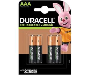 4 Piles Rechargeables AAA / HR03 750mAh Duracell