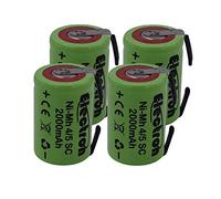 4 piles rechargeables NiMh 4/5 SC 1,2 V 2 000 mAh 22 x 33 mm subC à souder languettes pour colis batterie