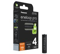 4 piles rechargeables Panasonic Eneloop Pro AAA 930mAh - haute performance et longue durée
