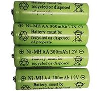 4 Piles Solaires Rechargeables AA 300 MAh 1.2 V NI-MH pour Lumières De Jardin. Paquet De 4