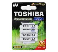 4 piles Toshiba Préchargé HR03 AAA 750 mAh
