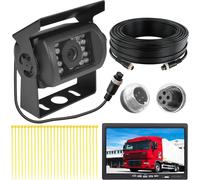 4 Pin 1080p And 15m Reversing Camera Extension Cable Universal Car Rear Camera Night Vision With 18 Ir Leds Ip67 Waterproof 6.8 Shock Wide Angle 120° For Truck