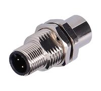 4 Pin Male Female Socket Panel, 360° Full Shielding Male to Female Connector Ip67 Water Proof Brass Plated Shell 4 Pin Socket for Automation Control