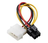 4 Pin Male Molex to 6 Pin PCI Express Power Cable Power to Graphics Card Compatible with NVIDIA GeForce Gigabyte Zafiro Graphics Card 6 Pin
