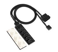 4 Pin PWM Fan Hub Spliiter,manchon 1 à 5 voies PWM PC CPU Refroidissement Ventilateur Splitter Cable pour ordinateur PC Ventilateur Cable