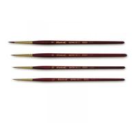 4 Pinceaux Peinture Acrylique Rond Sépia Déco 8500 N°6/0 N°3/0 N°0 N°1 Raphaël