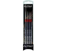 Da Vinci Set de pinceaux Watercolor 4 ronds fibres synthétiques Micro-nova Série 170 Noir