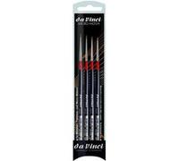 Da Vinci Set de pinceaux Watercolor 4 ronds fibres synthétiques Micro-nova Série 170 Noir