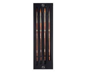4 pinceaux - Rond - Traceur - Plat - Aquarelle - Isabey - Isaqua - Fibres synthétiques