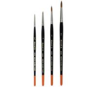 4 Pinceaux Ronds Kolinsky S Raphaël N°5/0 N°0 N°1 N°2 Martre Série 8404