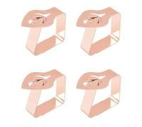 4 pinces à nappe en acier inoxydable en forme de feuille conçues pour fournir une prise ferme et éviter de glisser sur les tables pour la maison et l'événement (C)