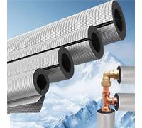 4× Pipe Insulation,Antifreeze Foam Insulated Tubing ,Aluminum Foil Cladding,Opening self-Adhesive Waterproof(Id 48mm,THK10mm)