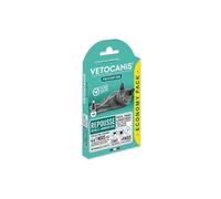 Vetocanis | Pipettes Anti-Puces Chat > 9 Mois Pack Eco x4 | Repousse les Puces, les Tiques et les Moustiques | Antiparasitaire Efficace 4 Mois | Traitement à Usage Vétérinaire pour Chat Toutes Races