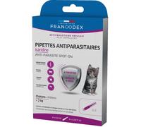 Francodex - 4 pipettes antiparasitaires Icardine pour Chatons Moins de 2 kg