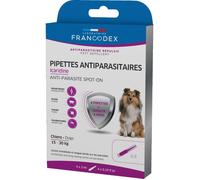 4 Pipettes Antiparasitaires Icaridine pour chien de 15-30 kg - Francodex