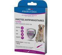 4 Pipettes Antiparasitaires Icaridine pour chien plus de 30 kg - Francodex