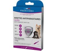 4 Pipettes Antiparasitaires Icaridine pour chiot et petit chien - Francodex