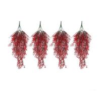 4 plantes artificielles à suspendre, conçues pour une utilisation en intérieur et en extérieur, adaptées pour décorer les murs, les porches, les balcons, les jardins et les lieux d'événement