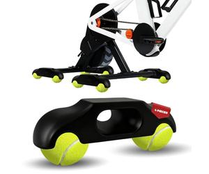 4 Plaques à Bascule avec 8 Balles de Tennis, Adaptateurs de Pieds pour Entraîneurs de vélo, Adaptateurs de Pieds à Bascule pour Vélo d'intérieur, Accessoires pour Wahoo Kickr Core 2