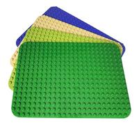 4 Plaques de base de Blocs de construction multicolores, 38,1 x 25,4 cm | Créez des constructions robustes avec une plaque de base de 38,1 x 25,4 cm compatible avec les grands blocs de construction