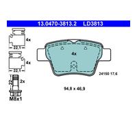 4 Plaquettes De Frein Ate 13-0470-3813-2-02