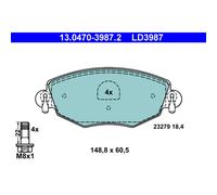 4 Plaquettes De Frein Ate 13-0470-3987-2-02