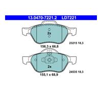 4 Plaquettes De Frein Ate 13-0470-7221-2-02