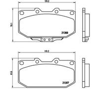 4 Plaquettes De Frein Brembo P56025