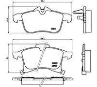 4 Plaquettes De Frein Brembo P59045