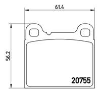 Plaquettes de frein P 86 002 BREMBO pour VOLVO 240 240 Kombi 760 940 960 850 260