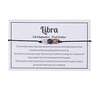 4 Plusieurs Naturelle Messages Mm Anneaux bénédiction perlée signe astrologique Bracelet bijoux de cadeaux Bracelet précieuse Bracelet perlé Maman Quartz Amoureux En Bracelet Anneaux (I, One Size)