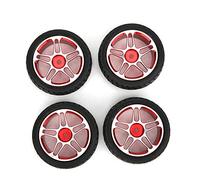 4 pneus en alliage d’aluminium pour voiture RC, moyeu de roue RC à l’échelle 1/10, pièce de rechange avec surface antidérapante, compatible avec, HSP, HPI, Traxxas, Losi,