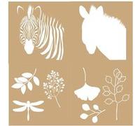 4 pochoirs kraft 20 x 20 cm - Savane - Artemio Beige G
