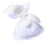 4 pochons gaze de coton ruban 8x10cm blanc - artifetes 79056 Blanc G
