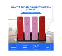 4 Port Charging Stand Dock Station for Game Console Battery Powered Game Accessories Supplies with LED Indicator,A