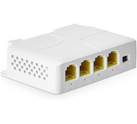 4-Port Gigabit PoE Extender with 1 PoE in 3 PoE Outputs,IEEE 802.3 af/at 30W PoE Repeater with 10/100/1000Mbps PoE Pass Switch,Wall and DIN Rail Mount