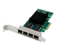 Digitus Carte réseau serveur Intel I350 4 ports RJ45 Gigabit 10/100/1000 Mbps sans halogène