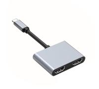4-Port USB C Convertisseur D'affichage 4K @ 30Hz Dock en Aluminium pour Les Jeux D'écran Duals Et Les Configurations De Bureau USB C Dock avec Port HDTV