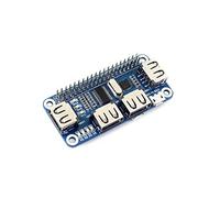4 Port USB HUB Hat Compatible with USB2.0 1.1 for Raspberry Pi Zero A+ B B+ 2 3 Model B Serial Debugging, USB to UART Onboard