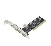 4 Port USB2.0 Hub PCI Expansion Card Adaptateur Via la Puce VT6212L Prend en Charge jusqu'à 480 Mo/S Taux de Transmission [Connectez Divers Périphériques USB]