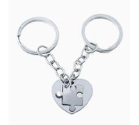 4 Porte-Clés De Couple en Forme De Puzzle Combinés en Un Seul Design, Pendentif Symbole d'amour, Cadeau d'anniversaire, Pendentif Jumelé.