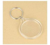 4 porte-clés photo rond transparent 35mm - artemio 14020056 Multicolore
